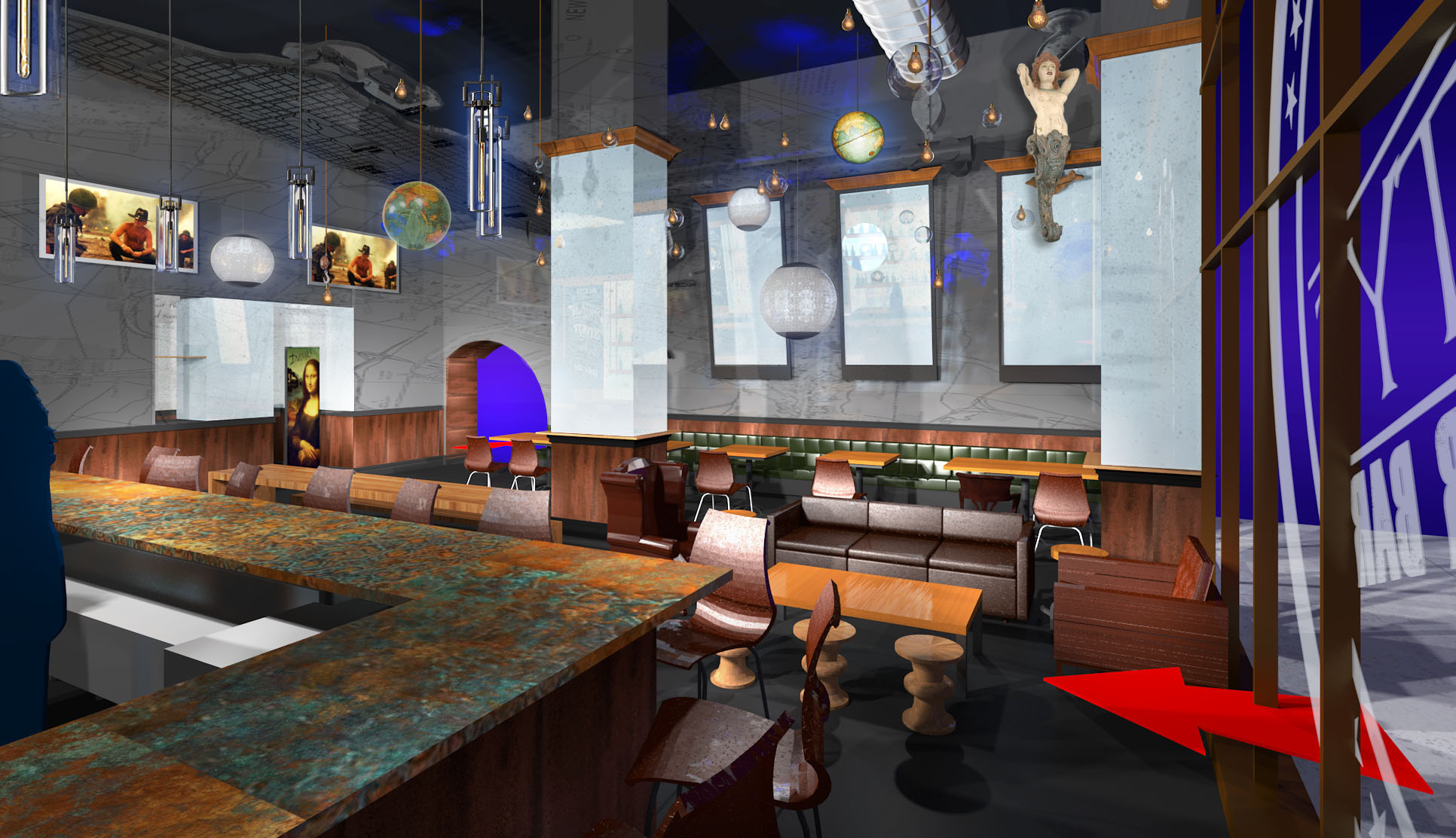 Morty’s Wine & Beer Bar studio Blu design Jaki Johnsen