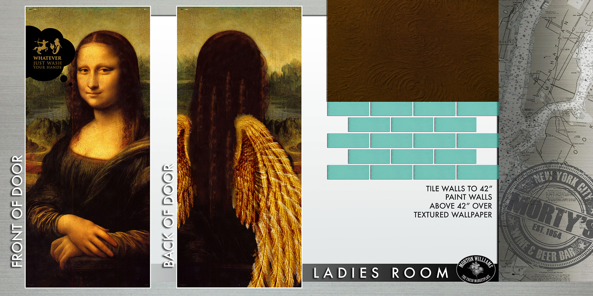 Doors at Morty's Wine & Beer Bar studio Blu design Jaki Johnsen