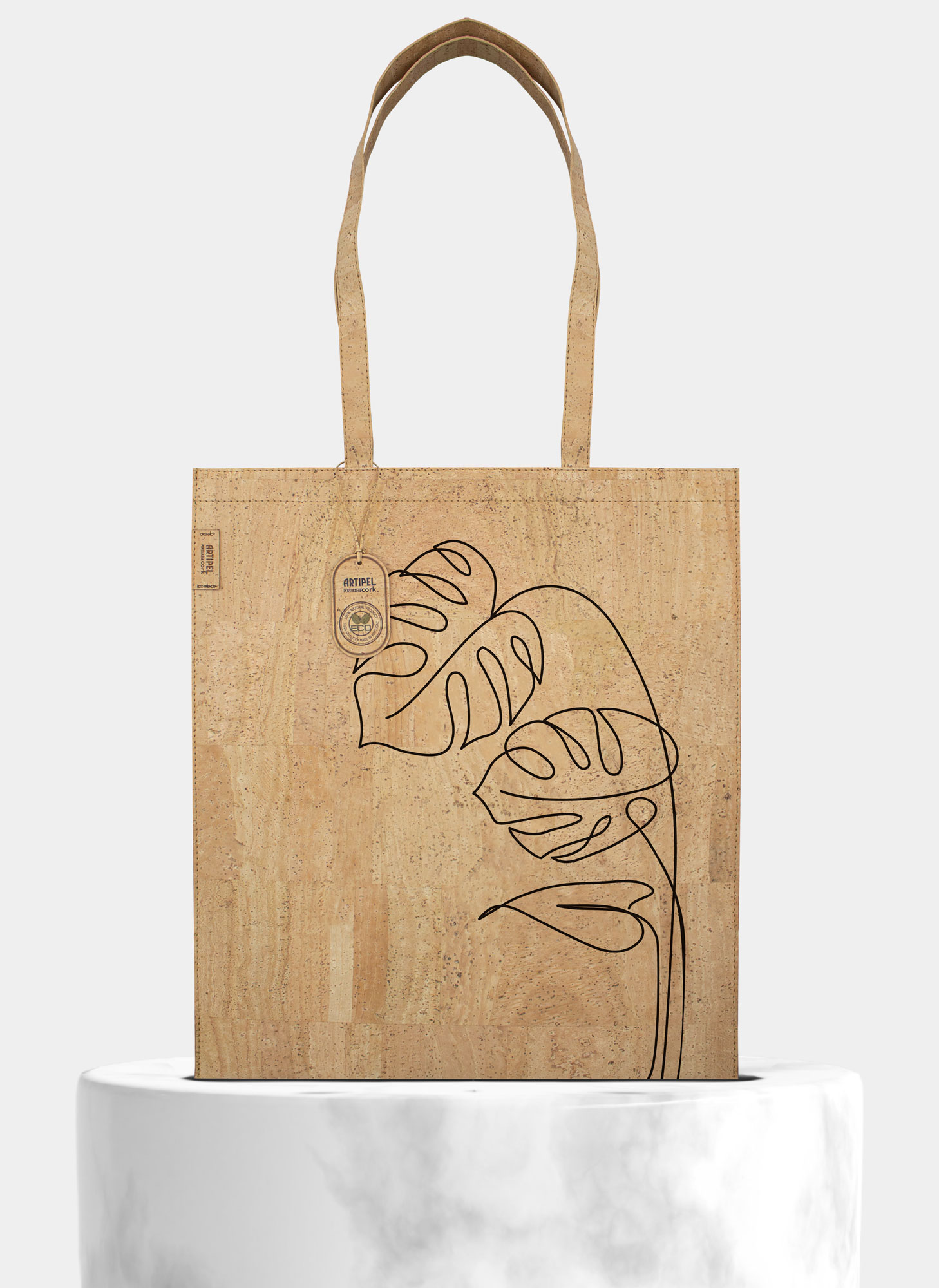 Shop now Natural Cork Shopper & Tote Bag Leaves Fast Shipping