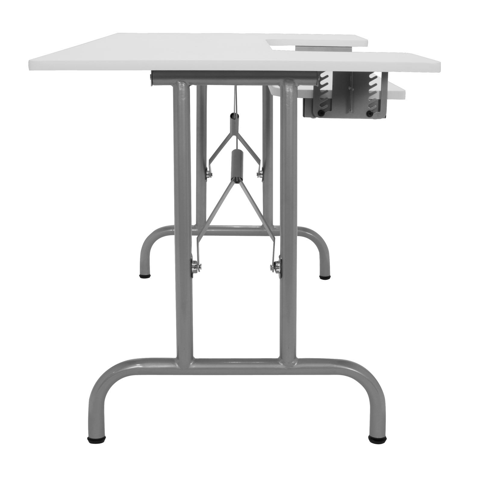 Folding Multipurpose Sewing Table in Silver / White Item 13373
