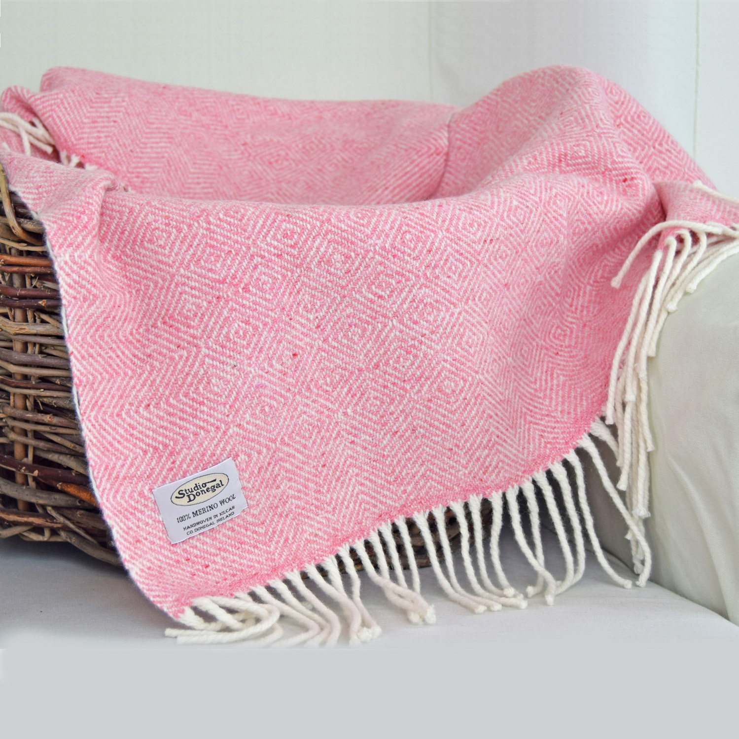 Baby Blanket Studio Donegal Hand Woven in Lambs wool