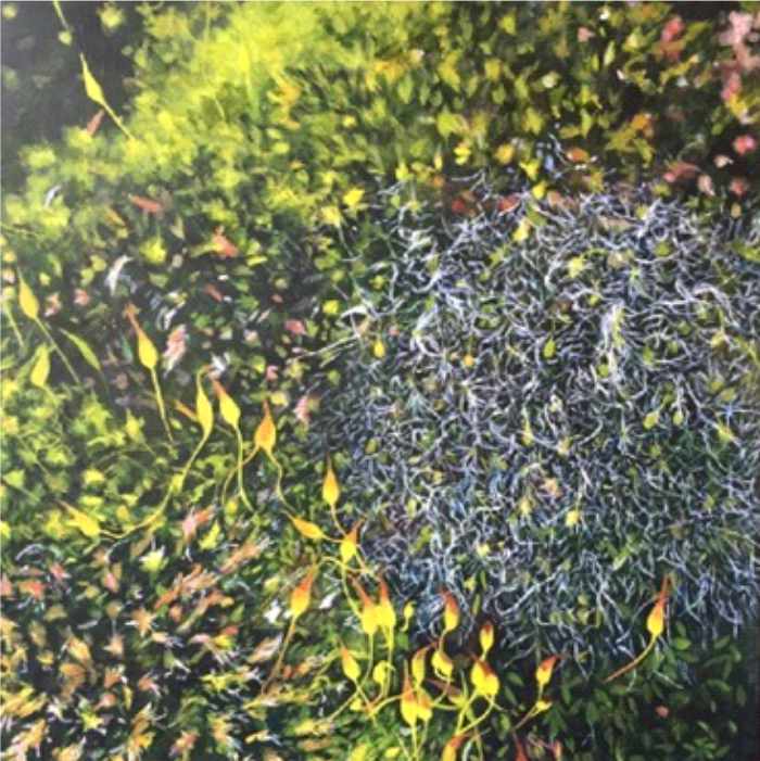 Helen Thomas, Moss Ings Road III acrylic on boards