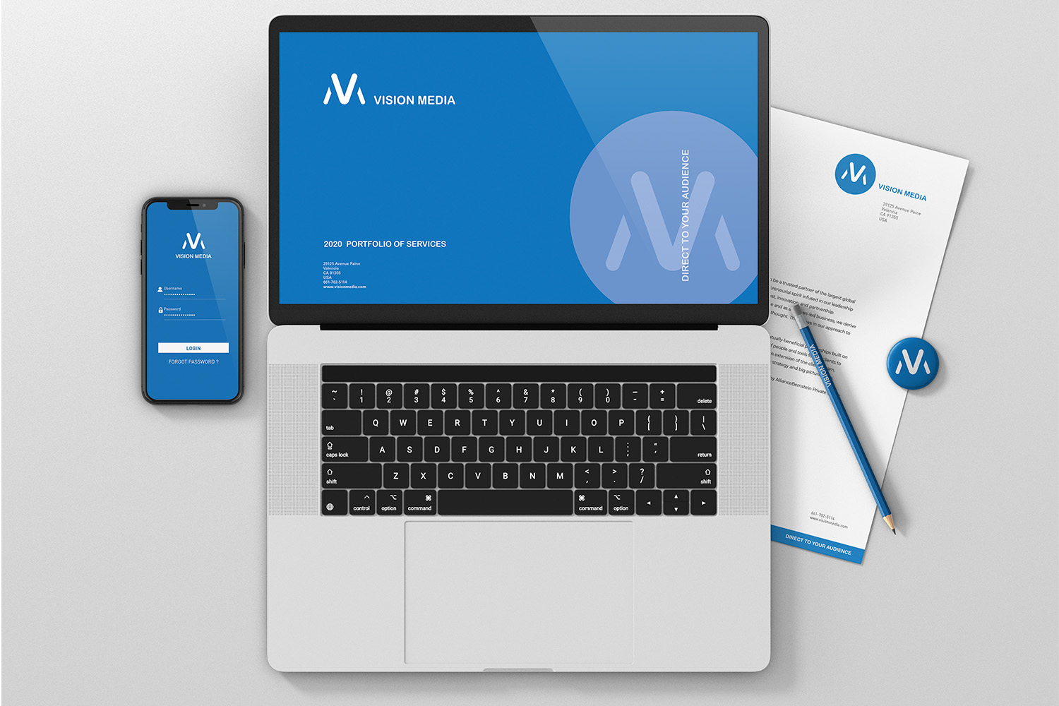 Vision Media Brand Strategy and Corporate Identity Studio Fynn