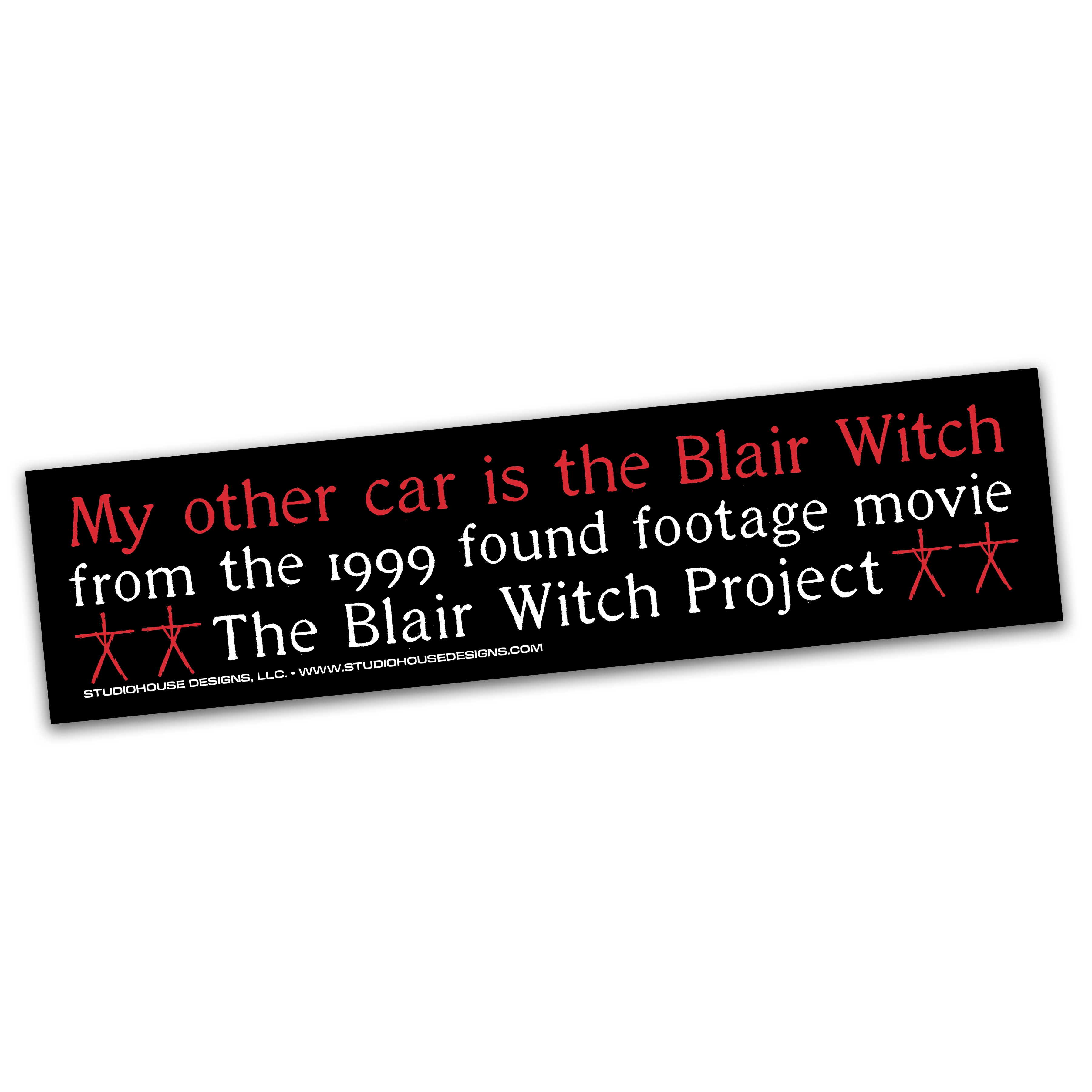 THE BLAIR WITCH PROJECT BUMPER STICKER Studiohouse Designs