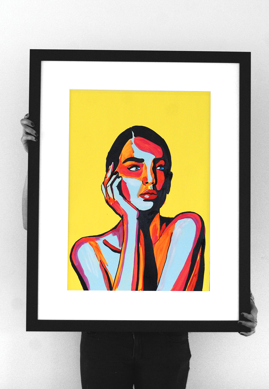 SOLD Sisters, set of two paintings Studio Kimenai