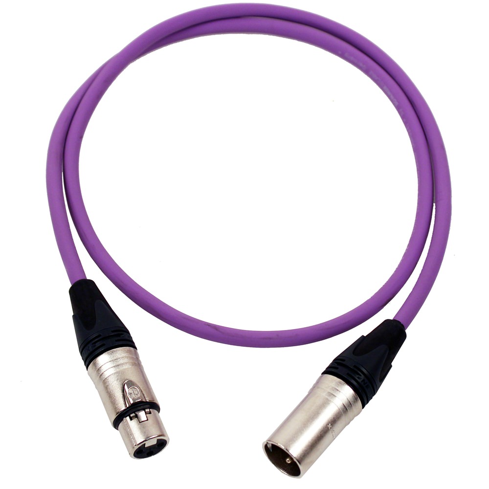 Pro Neutrik XLR Cable 1m Violet Studiospares