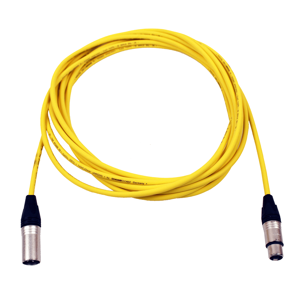 Pro Neutrik XLR Cable 7m Yellow Leads XLR Cables & Leads