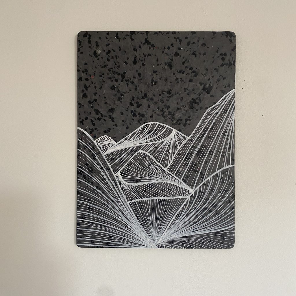 recycled plastic kunst fine line art sustainable art duurzame kunst studio tosca terschelling