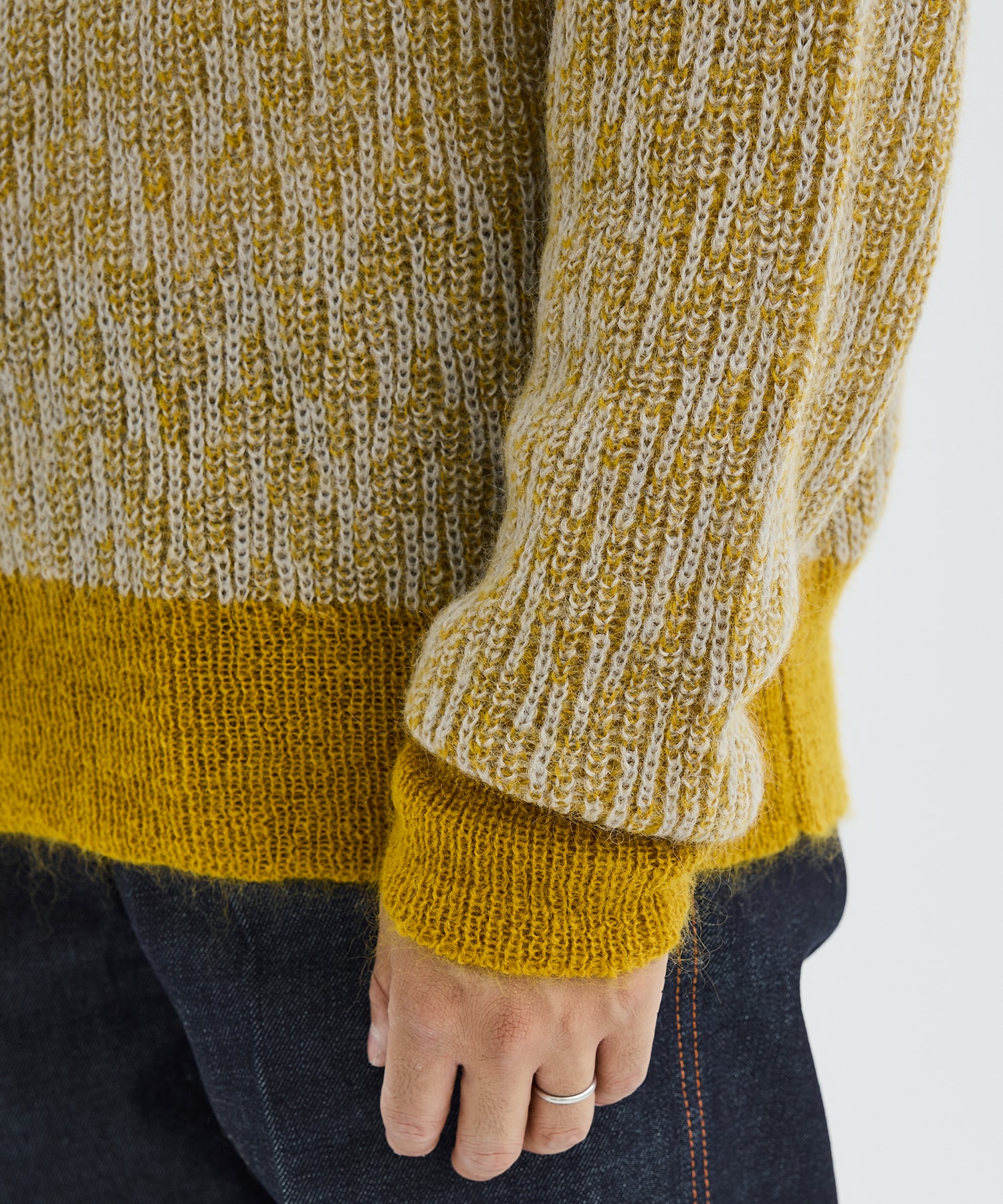 MOHAIR HERRINGBONE KNIT COGNOMEN
