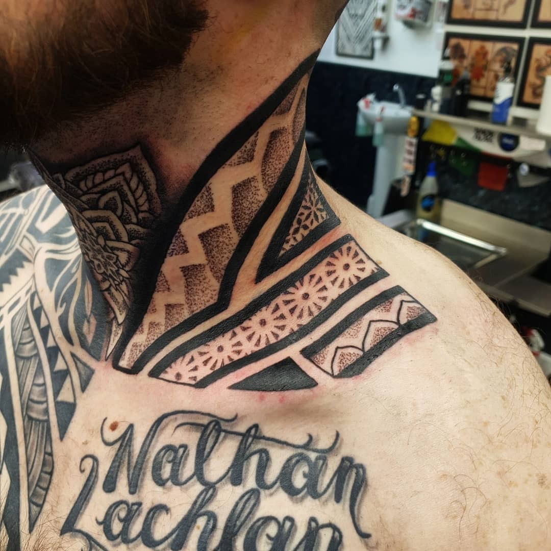 Geometric Tribal Neck And Throat For Tough As Fuck Keiran Kmeeks31 , Always Blows My Mind 🤯💪 Thank Y ⋆ Studio Xiii Gallery 1080_x_1080_jpg
