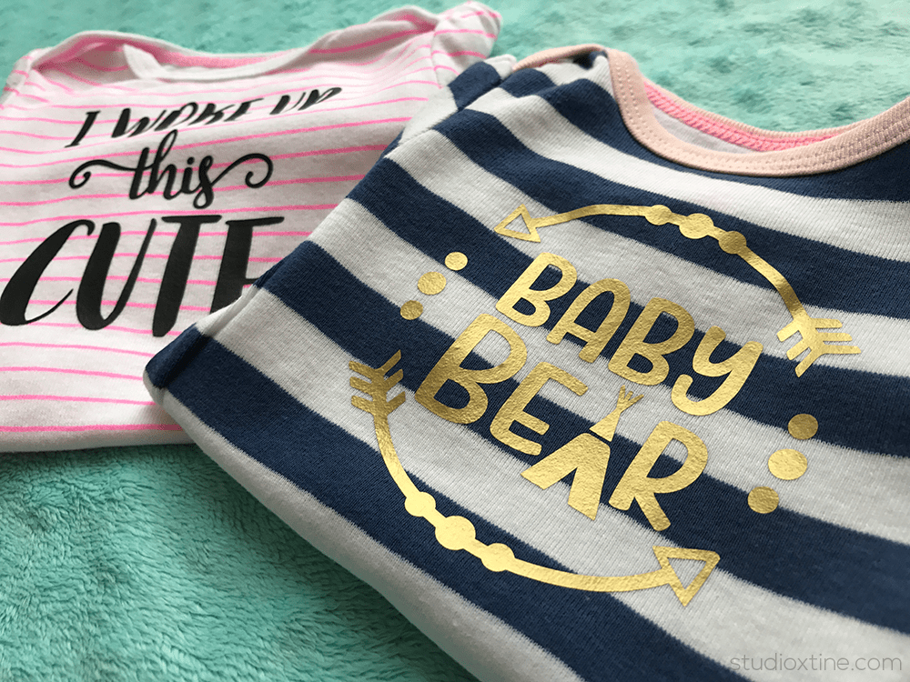 New Baby Gift Customized Onesies with HTV Studio Xtine