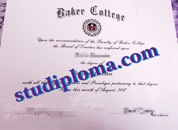 Buy fake Baker College diploma, fake Baker College certificate