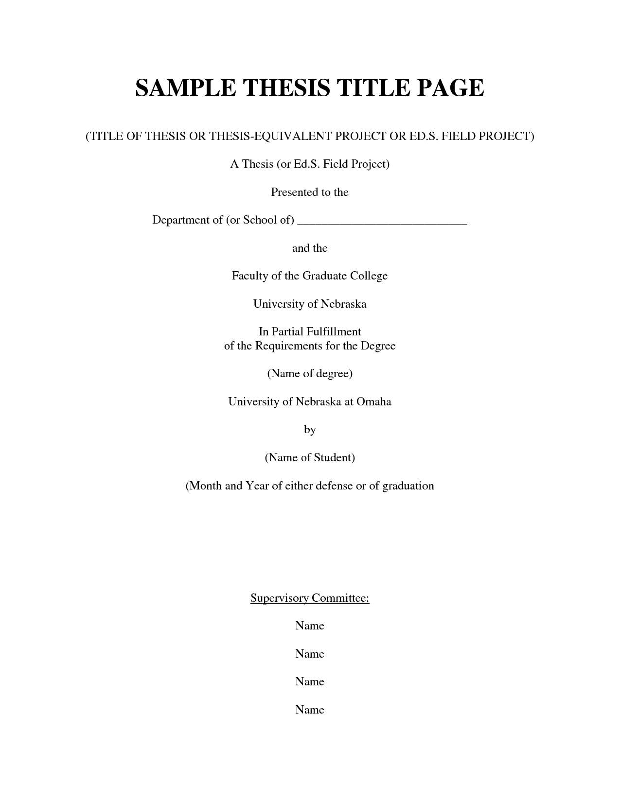Dissertation Structure