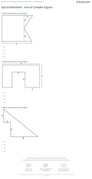 Composite Figures Area Worksheet Printable Word Searches