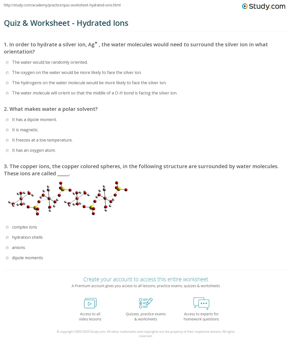 Ionic Hydrate Worksheet Worksheet Fun