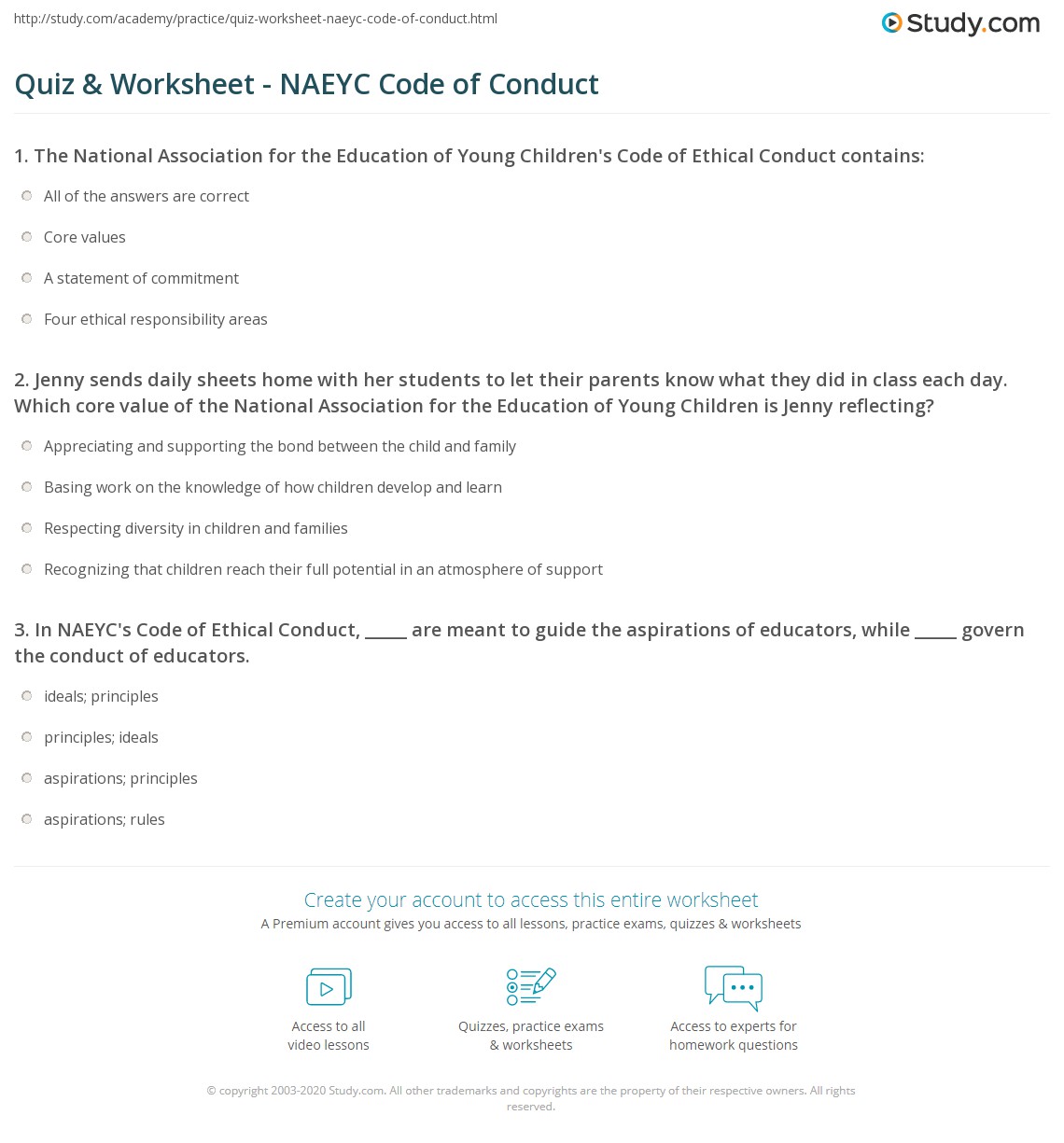 Naeyc Code Of Ethical Conduct slidesharedocs
