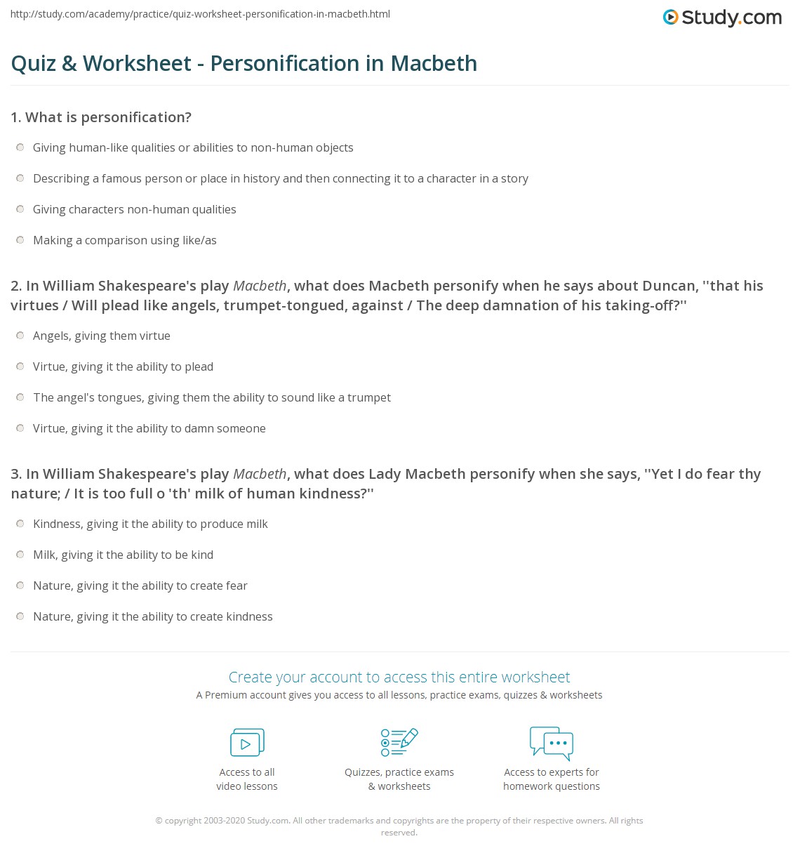 Personification Quotes In Macbeth Personification