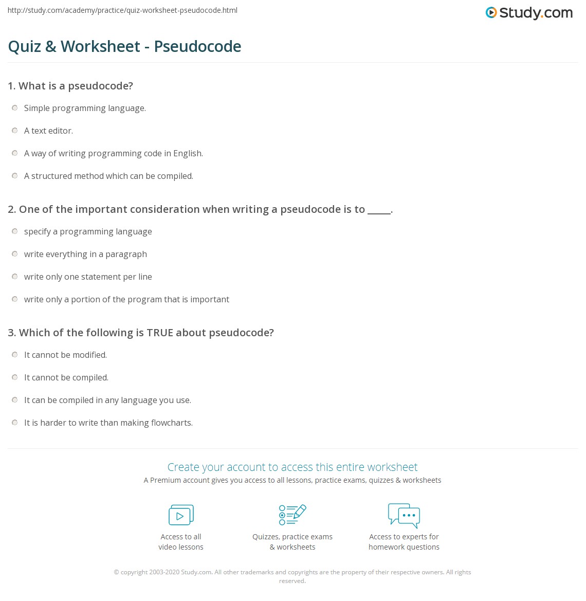 Accenture Pseudo Code Questions Logic Flowchart and Pseudocode Quiz