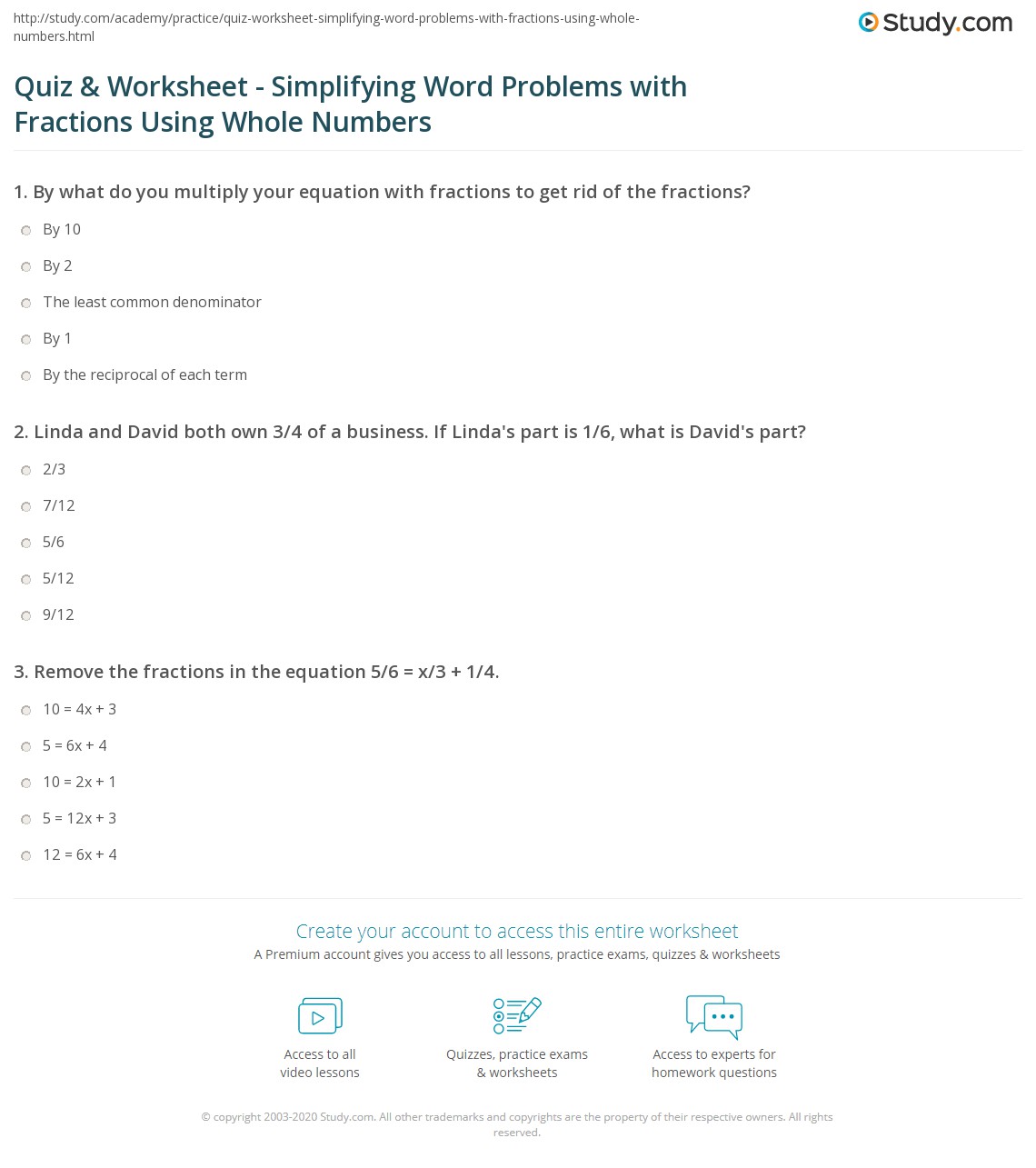 71 MATH WORKSHEET RATIOS