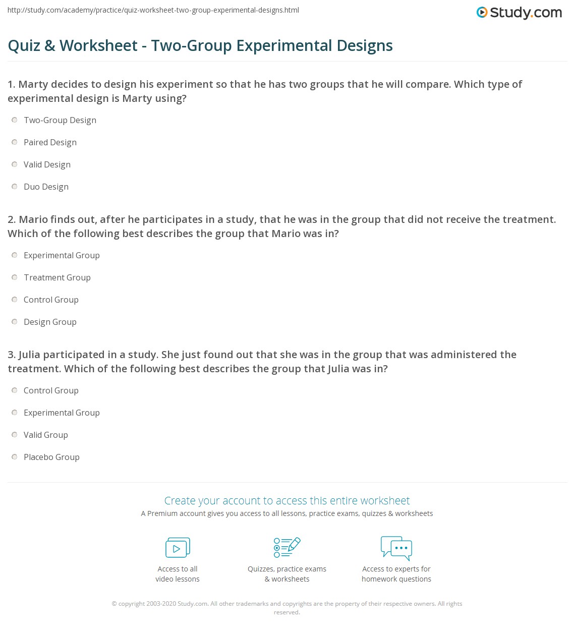 Ap Statistics Experimental Design Worksheet Answers