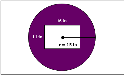 Finding Area Involving Rectangles and Circles Practice | Geometry