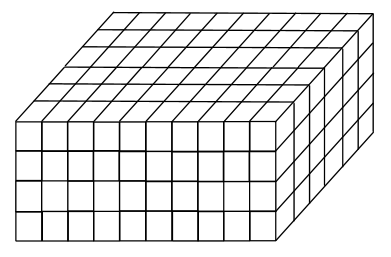 Finding Volume of a Rectangular Prism Made of Unit Cubes Practice