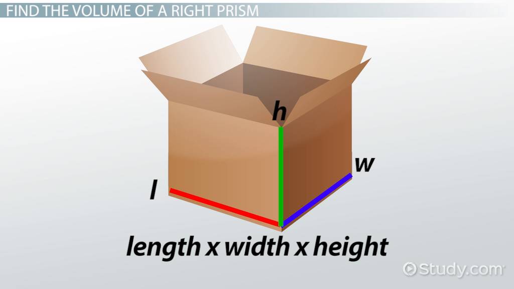 How to Find the Volume of a Right Prism Video & Lesson