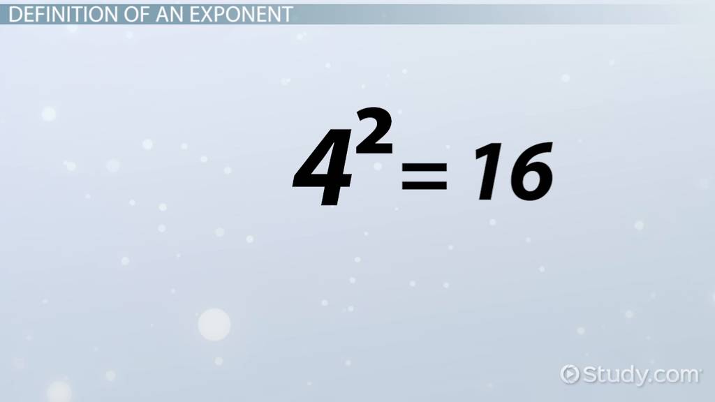 Exponent | Definition & Types - Lesson | Study.com
