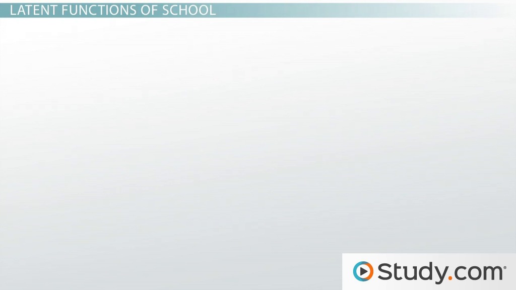 Manifest Function Of Education Concept & Examples | What Is The Role Of School? - Video & Lesson Transcript | Study.com