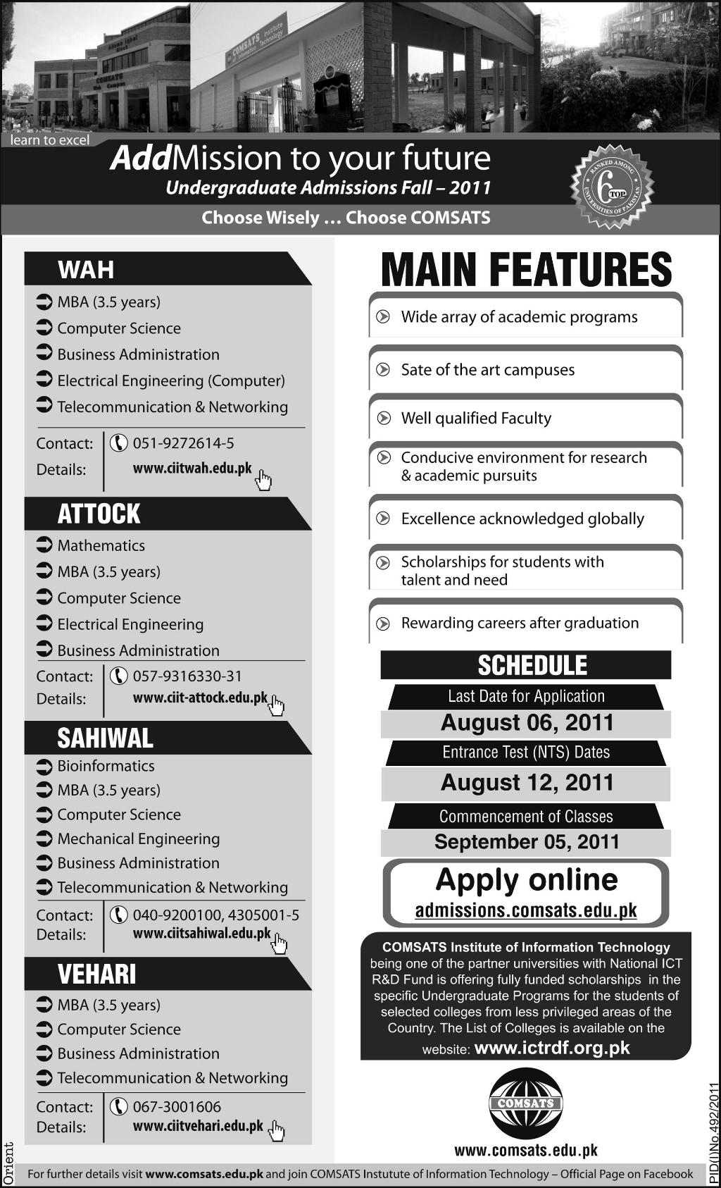 Undergraduate Programs MBA Admissions Wah Cantt