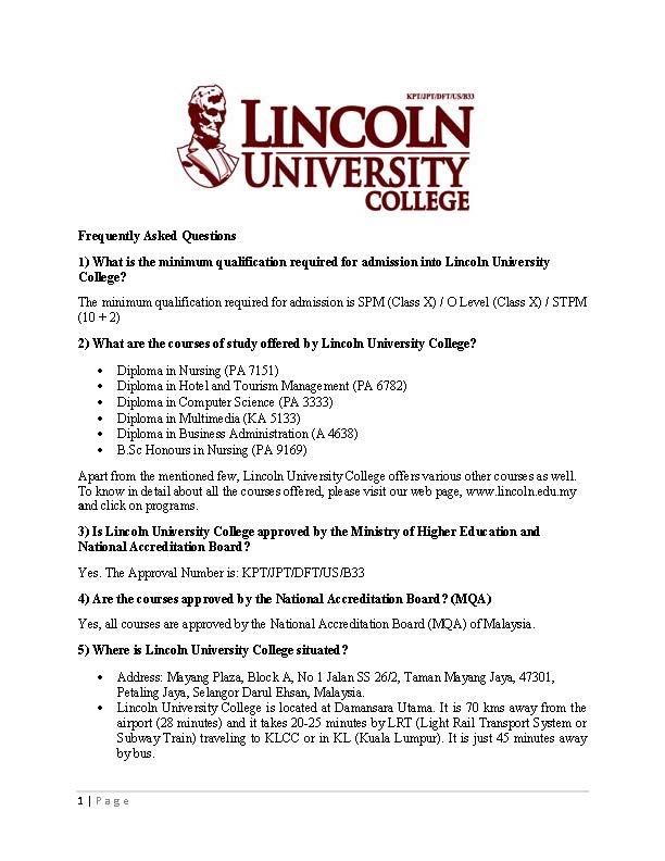 Lincoln University College, Malaysia