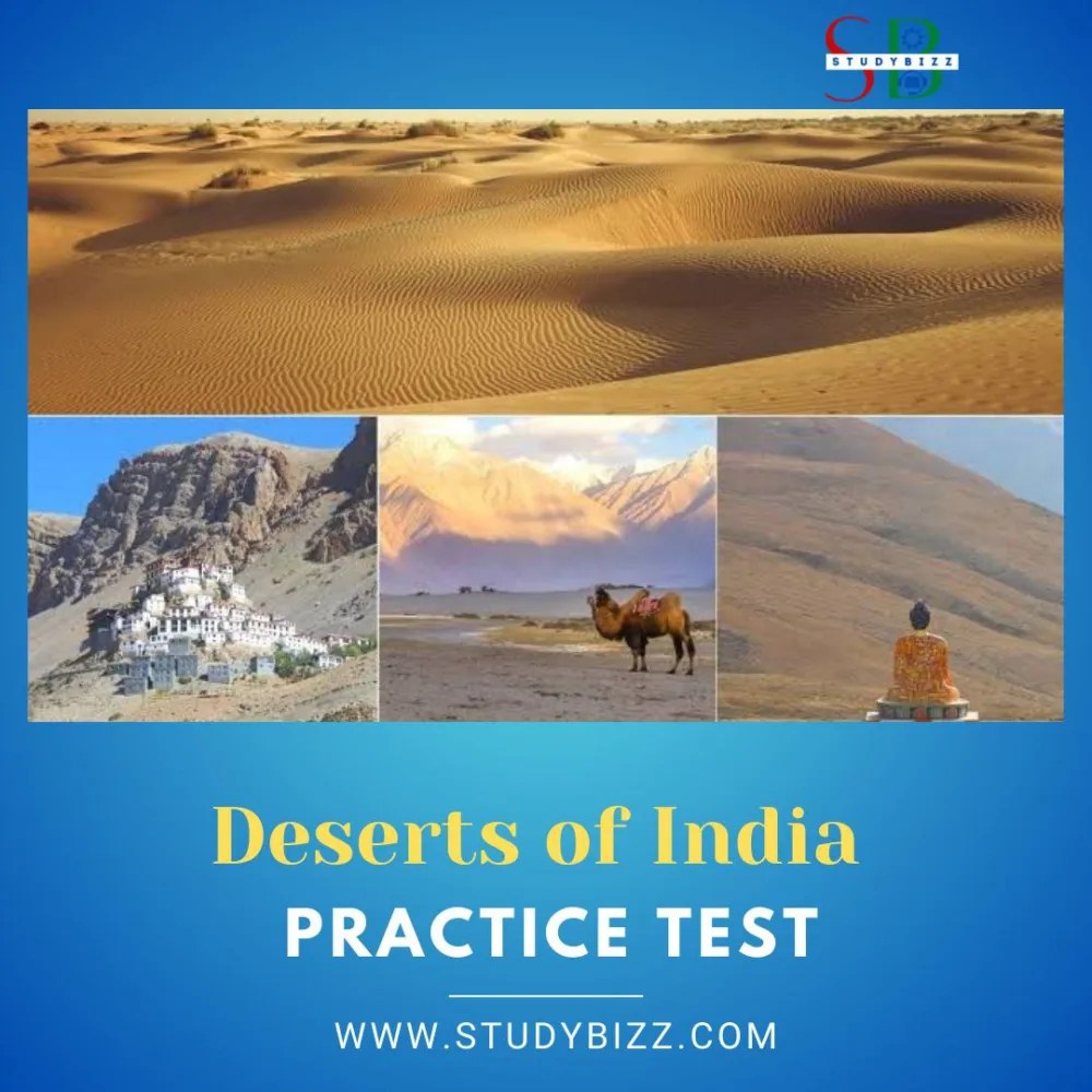 Indian Geography deserts of India EXAMS