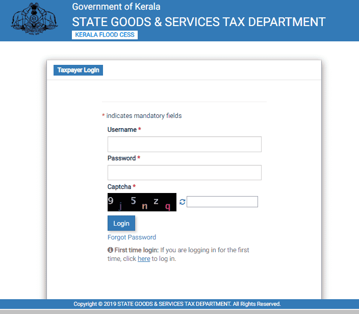 SoP for filing Kerala Flood Cess Return and Payment of Flood Cess
