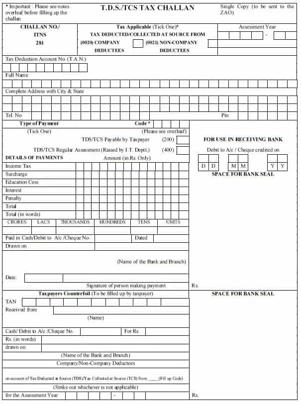 TDS Rate Chart For Assessment year 202122 or Financial Year 202021