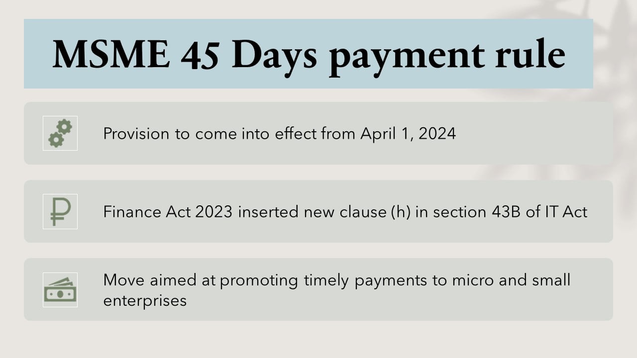 MSME 45 Days payment rule FinMin looking for possible change