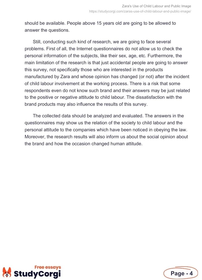 Zara's Use of Child Labour and Public Image Free Essay Example