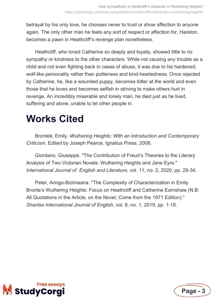 How sympathetic is Heathcliff in Wuthering Heights? Character