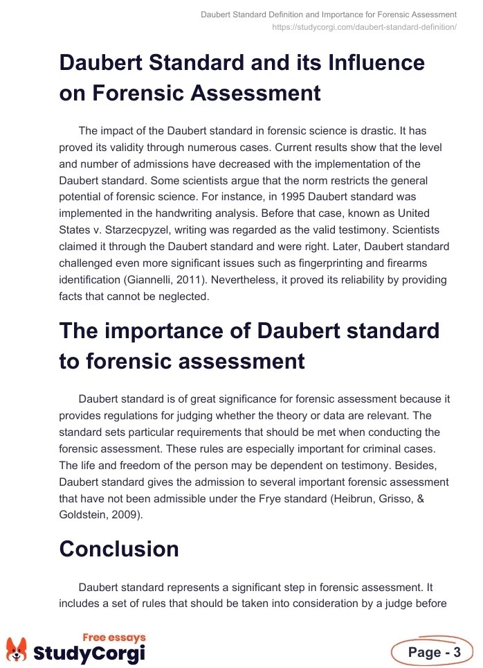 Daubert Standard Definition and Importance for Forensic Assessment
