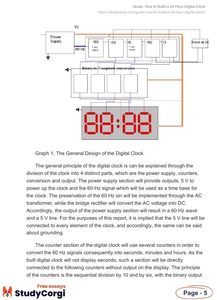Guide How to Build a 24Hour Digital Clock Free Essay Example