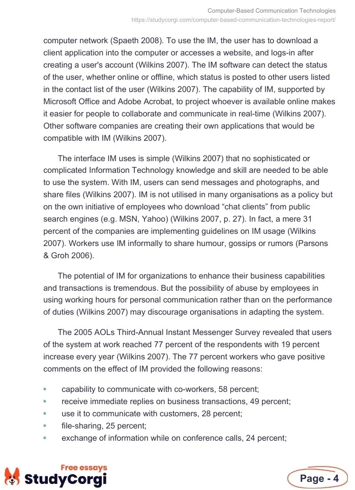 ComputerBased Communication Technologies Free Essay Example