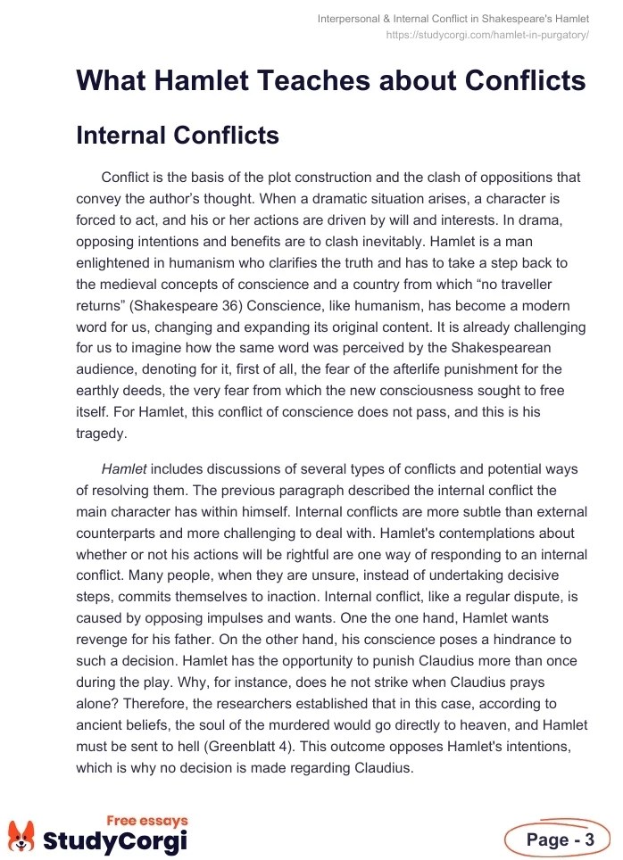 Hamlet in Purgatory Free Essay Example