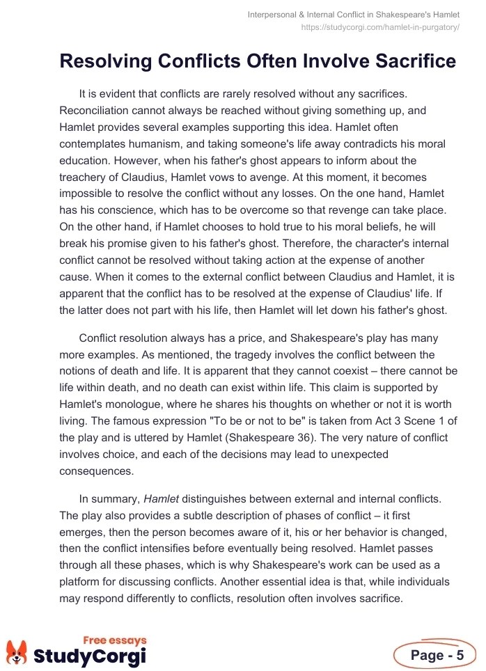 Hamlet in Purgatory Free Essay Example