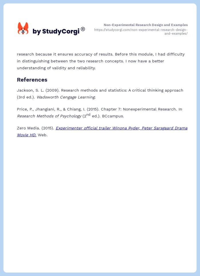 NonExperimental Research Design and Examples Free Essay Example