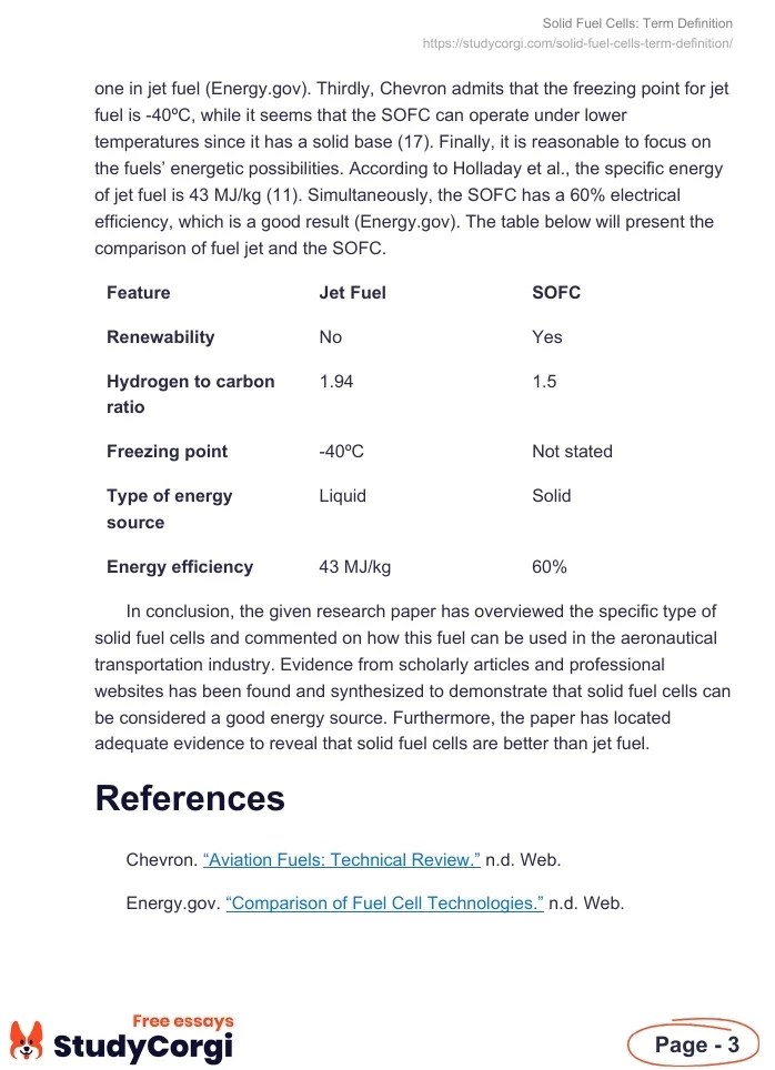 Solid Fuel Cells Term Definition Free Essay Example