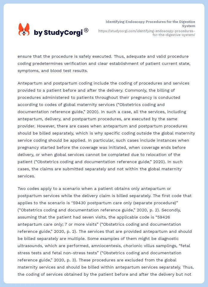 Identifying Endoscopy Procedures for the Digestive System Free Essay