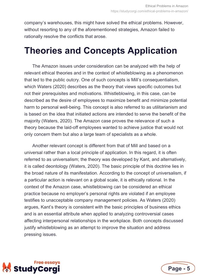Ethical Problems in Amazon Free Essay Example