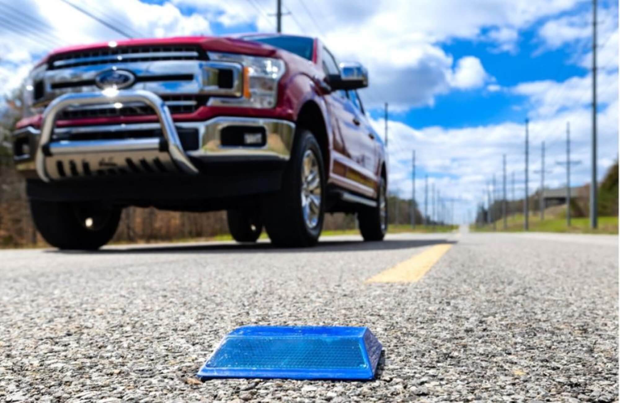 Sensors placed inside reflective road markers could ensure safer self