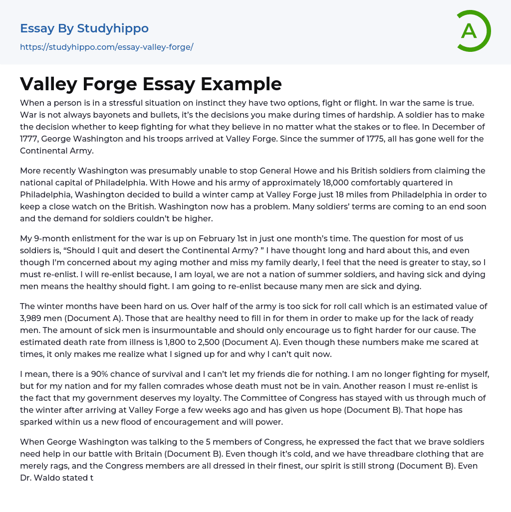 Valley Essay Example