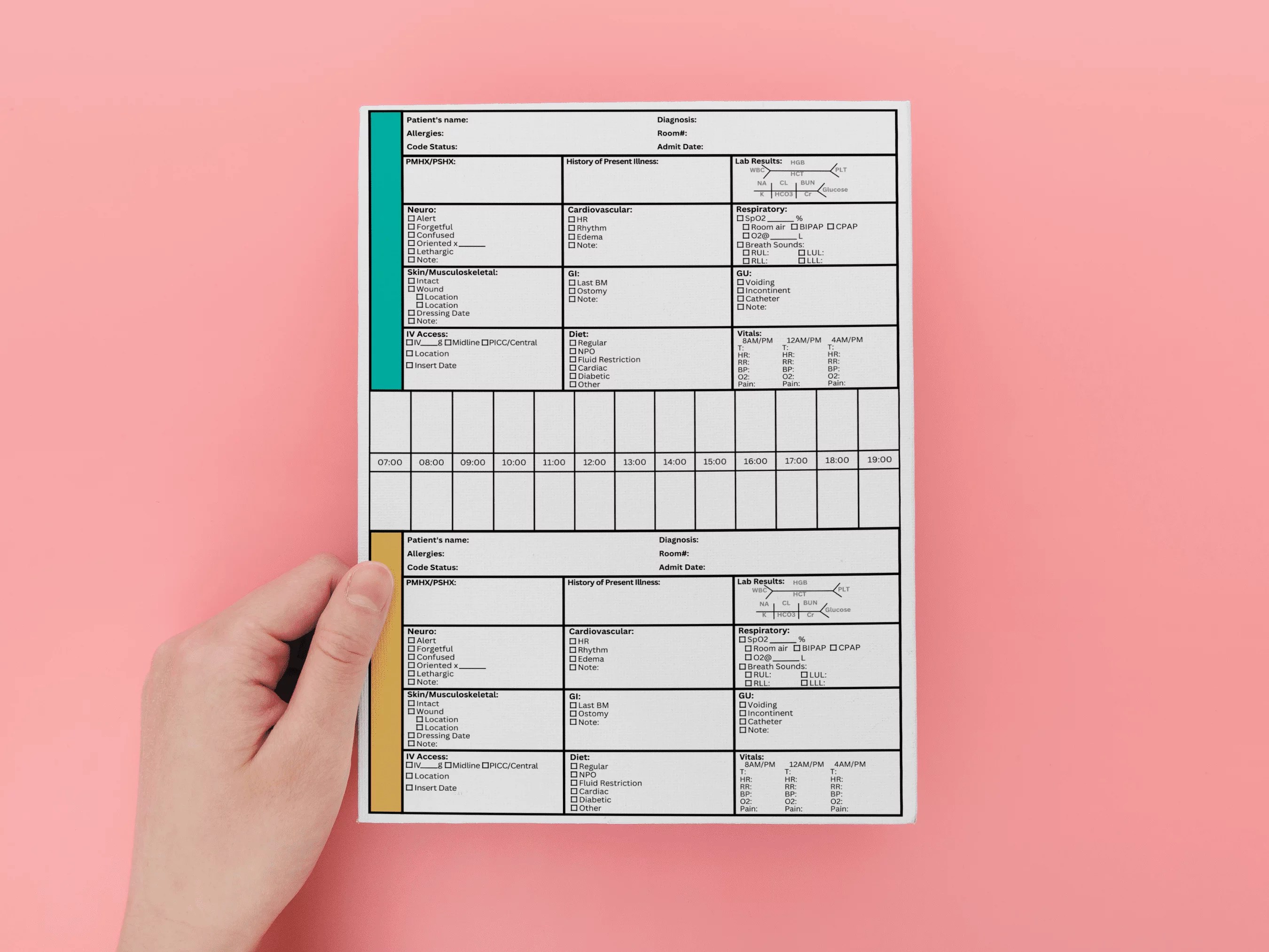 2 Patient Nursing Report Sheet Study In Nursing