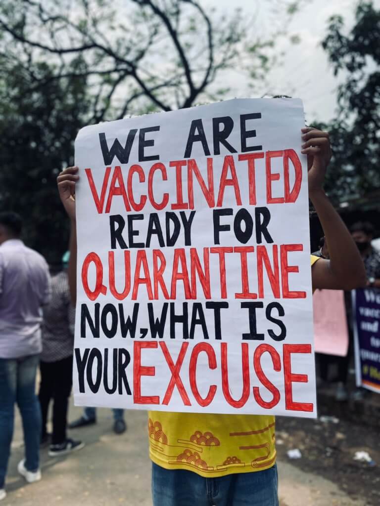 China’s borders Bangladeshi students protest to return to China